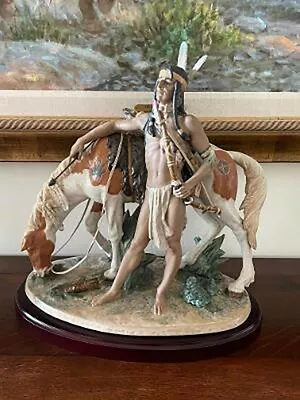 Indian Brave Lladro Native American Figurines RETIRED Horse American West  • $2700