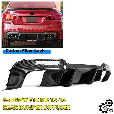 Rear Diffuser Carbon Fiber Color Fits 12-16 BMW 5 Series F10 M5 DTM Style • $88.89