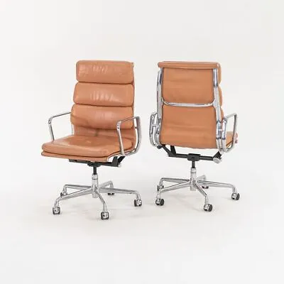 £1895.34 • Buy 2004 Herman Miller Eames Soft Pad Executive Desk Chairs In Tan Leather 12x Avail
