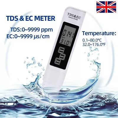 £5.59 • Buy Digital Water Quality Tester TDS EC Electric PPM PH Reader For Drinking Water