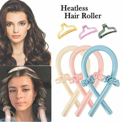$13.55 • Buy Heatless Curling Rod Silk Curling Ribbon Hair Rollers Lazy Curler Sets Headband