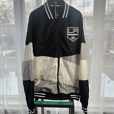 JH Design LA Kings Jacket Men L Black Wind Breaker NHL NEVER USED • $172.22