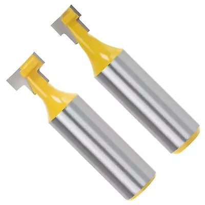 2PCS T-Slot Cutter Router Bit 1/2 Inch Shank 3/8 & 1/2 Inch Blade Diameter • £7.33