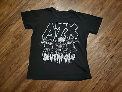 Vtg Avenged Sevenfold A7X Give Yourself A Scream Y2K Band Tee Skull Bat Sz L • $29.99