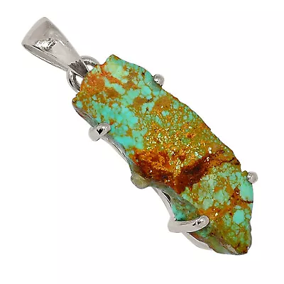 Natural Mexican Turquoise 925 Sterling Silver Pendant Jewelry ALLP-24561 • $14.99