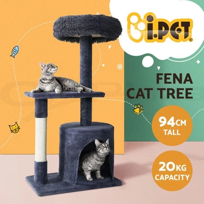 $39.79 • Buy I.Pet Cat Tree Scratching Post Scratcher Tower Condo House Grey 94cm