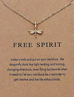 New Woman's Sentimental Free Spirit Make A Wish Pendant Necklace With Card  • $7.50