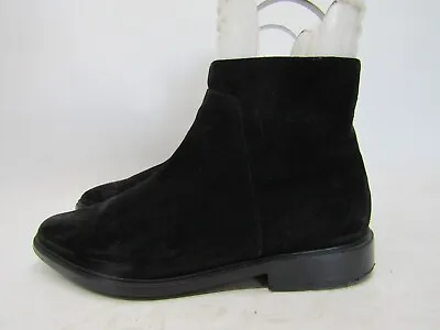 VIA SPIGA Womens Size 8.5 M Black Suede Zip Ankle Fashion Boots Bootie • $34.19