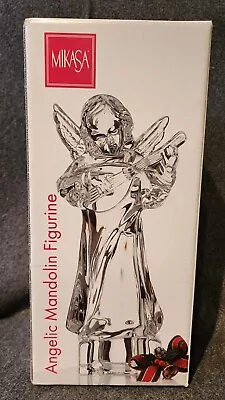 Mikasa Herald Collection Lead Crystal  Angelic Mandolin Figurine  Germany 8 Inch • $12