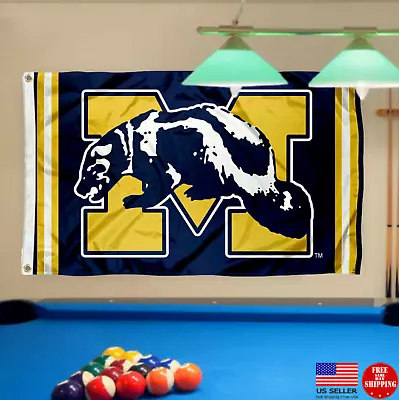 Michigan Wolverines 3x5 Flag Man Cave Football New Wolverine USA 3 X 5 Banner M • $17.21