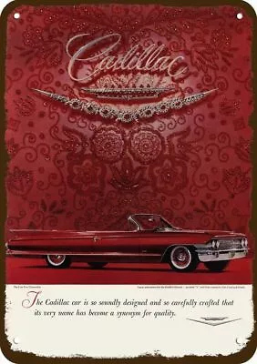 1961 CADILLAC 62 CONVERTIBLE Car Vintage Look DECORATIVE REPLICA METAL SIGN • $24.99