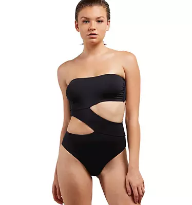 Volcom Women's Simply Seamless One Piece Swimsuit Black Size XL 9601 • $55