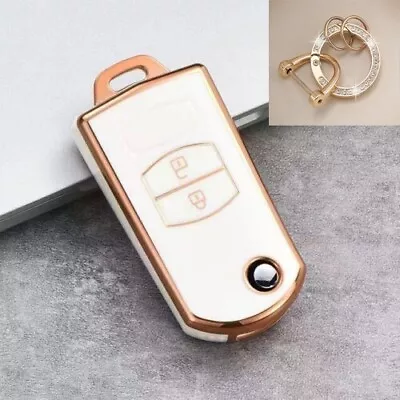 $18.99 • Buy TPU Remote Flip Key Cover Case For MAZDA 3 2 6 MPS SP23 CX7 CX9 2Button Beige