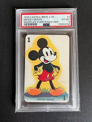 PSA 6 Castell Bros. Mickey Mouse Shuffled Symphonies Red Walt Disney 1938 • $129.99