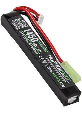 Airsoft Battery  Nuprol NP Power 1450mah 7.4v 30c Lipo Stick Type 8053 • £22.99