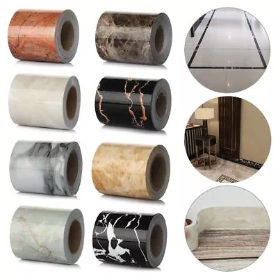 New 10M Marble Baseboard Wall Stickers Self-adhesive Skirting Border Wallpaper • £6.06