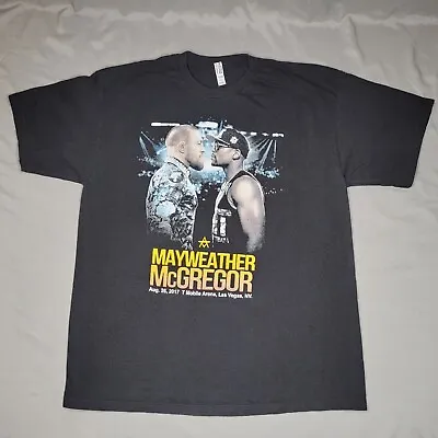 Floyd Mayweather Jr Vs Conor McGregor Shirt Adult XL Black 2017 Las Vegas Mens • $17.74