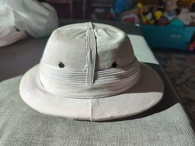 Vintage SAFARI Pith Helmet Hat MADE IN INDIA By EICO Lilac Color • $35.99