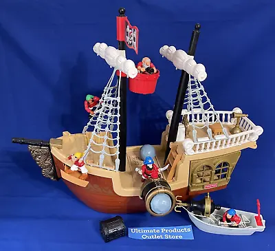 Fisher Price Great Adventures Pirate Ship #7043 Ships Figures Accessories 1994 • $176.76