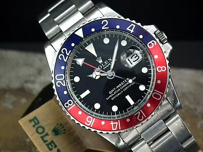 Collector Condition 1967 Rolex Oyster GMT 1675 ‘Pepsi Long E Dial’ Gents Vintage • $21166.70