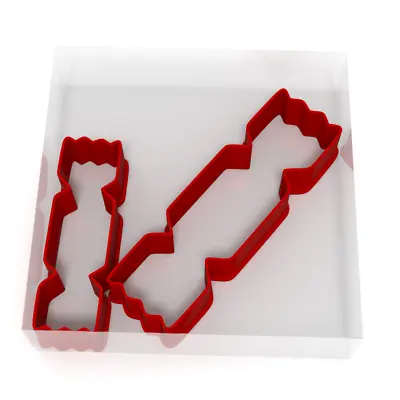 £3.99 • Buy Christmas Cracker Cookie Cutter Set Of 2 Biscuit Dough Icing Shape Cake Pastry