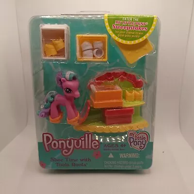 My Little Pony PONYVILLE Shoe Time With Toola Roola Ages 4+ Horse Toy New NOS • $18