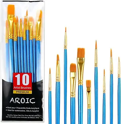 Best Model Miniature Paint Brushes Small Detail Art Paint Brush With Set 10 Pcs • $6.29