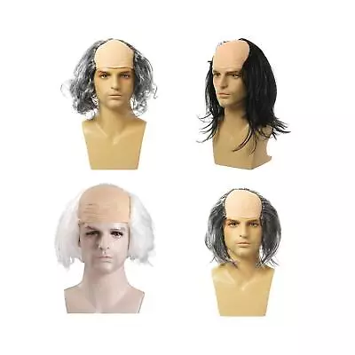 Balding Wig Balding Crazy Scientists Wig For Halloween Concerts Theme Parties • $18.34