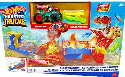 Hot Wheels Monster Trucks Blast Station Playset Toy Brand Toys Trucks New • $19.88