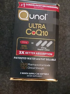 Qunol Ultra CoQ10 3X Better Absorption - 60 SoftGels Exp: 2026 (K9) • $21.90