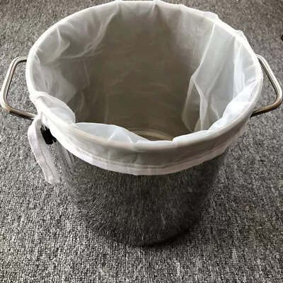  Strainer Bag Fine Mesh Reusable Nylon Filtering Bag For Nut Soybean Milk Wine • £5.69