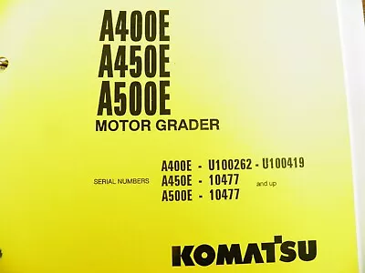 Komatsu A400e A450e A500e Motor Grader Parts Manual  3945rc/c2 • $75