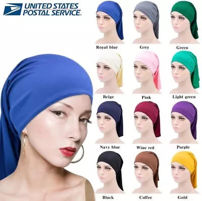 Muslim Long Hair Head Scarf Inner Hijab Caps Islamic Underscarf Ninja Scarf Hat • $5.99