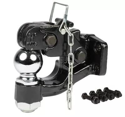 Pintle Hitch W/ 2-5/16  Trailer Ball Combination Hitch W/ Mounting Kit Combo • $54.99