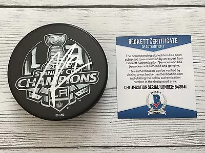 Tanner Pearson Signed 2014 LA Kings Stanley Cup Hockey Puck Beckett BAS COA B • $74.99