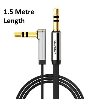 £6.98 • Buy Ugreen 3.5mm Jack Audio Aux Cable 90 Degree Right Angle Flat For IPhone MP4 1.5M