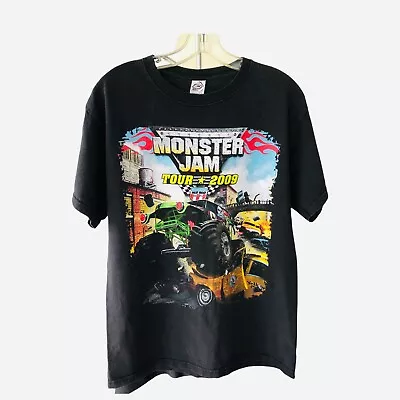 Monster Jam Tour 2009 Adult Medium Graphic Black Tee Shirt • $12