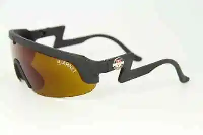 Vuarnet Matte Black Sport Cycling Biking Sunglasses Brown Flash Purple Lens • $47.20