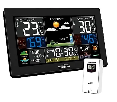 Weather Station With MSF Radio Control Clock ( UK Version ) Indoor / Outdoor • £44.99