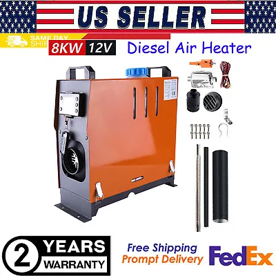 1 Pack Diesel Air Heater 8KW 12V All In One LCD Thermostat Boat Motorhome Truck • $56.99