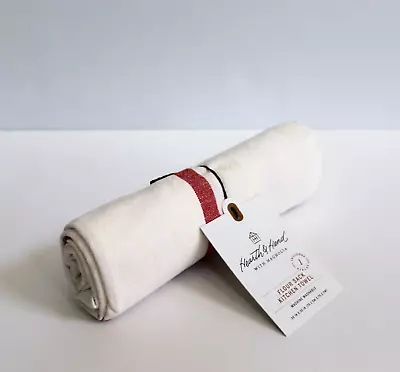 Hearth & Hand With Magnolia Grid Lines Flour Sack Kitchen Towel Cotton Cream/Red • $13.50