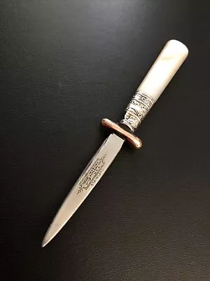 💫Nice Vintage MERIDEN USA Genuine MOPearl MINI Silver Dagger/Lttr Opnr Knife • $14.50