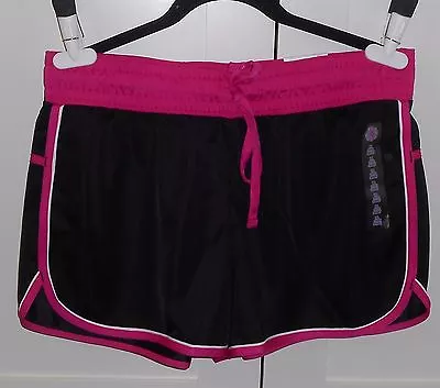 Women's Made For Life Black And Pink Running Shorts - Size Large Petite • $6.99