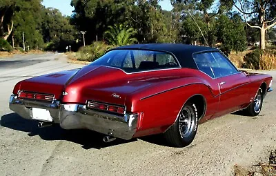 1971 BUICK RIVIERA (REAR ANGLE) Poster 24 X 36 Inch SWEET LAND YACHT! • $23.99