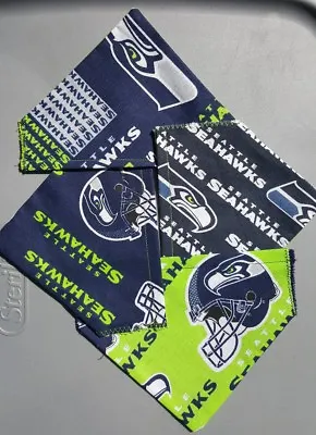$4.99 • Buy Seattle Seahawks  Nfl Homemade 2 Sided Dog Scarf (pick Size)