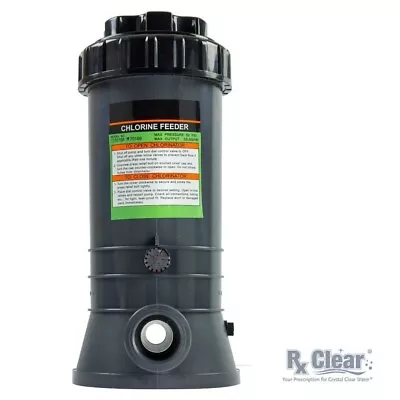 Rx Clear Inground In-line Swimming Pool Chlorinator Chemical Feeder-Holds 9 Lbs • $49.99