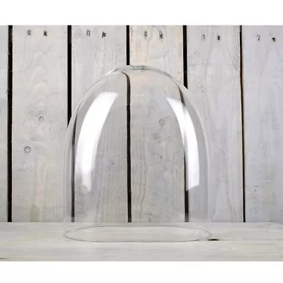 £132.90 • Buy Glass Display Dome Handmade Mouth Blown Clear Oval Cloche Bell Jar 30 Cm