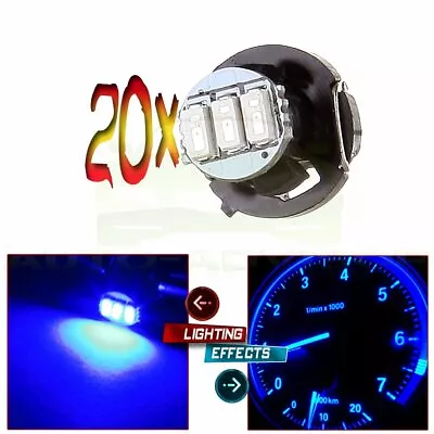 20x T4.2/T4 Blue 3014 3SMD LED Neo Wedge Dash A/C Climate Heater Light For Honda • $10.59