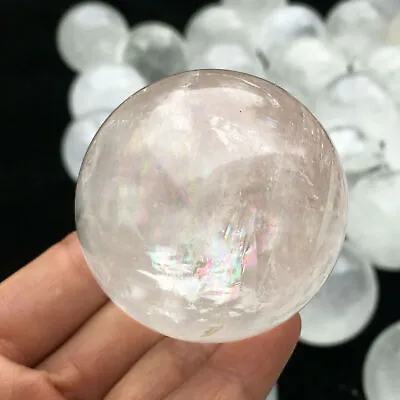 1pc Iceland Spar Quartz Sphere Quartz Crystal Ball Reiki Healing • £8.70