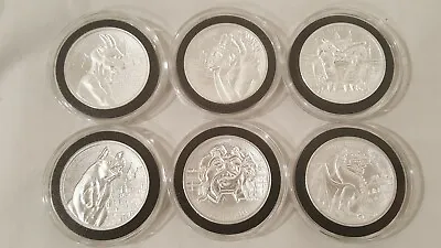 6 Silver 2oz Gargoyles Of The World Silver Round Coins Notre Dame Dragon Bridge • $549.95